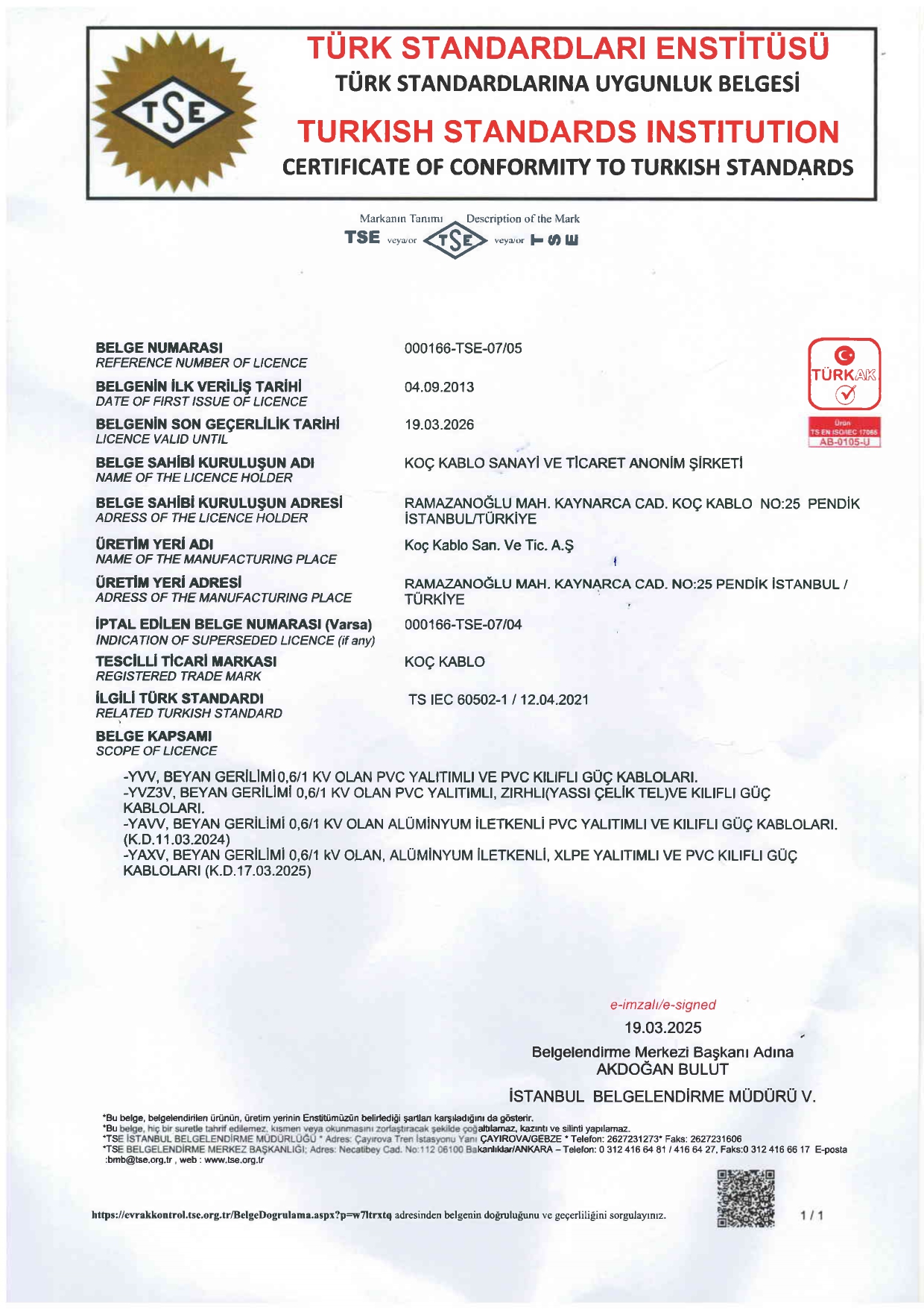 TS IEC 60502 1 YVV YVZ3V YAVV YAXV 19.03.2026 page 0001